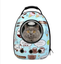 Load image into Gallery viewer, Space Capsule Astronaut Pet Cat Backpack Bubble Window for Kitty Puppy Chihuahua Small Dog Carrier Crate Outdoor Travel Bag Cave