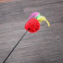 Load image into Gallery viewer, Pet cat toy,Hot,Cute Design,Plastic,Steel Wire,Feather Teaser Wand,Toy for cats interactive,Products For pet,110cm,Free shipping