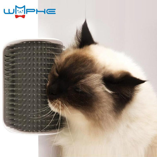 Pet Cat Self Groomer Wall Corner Massage Comb Grooming Tool Hair Removal Rubbing Brush With Catnip Pet Toy For Cat Brush Comb