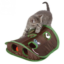 Load image into Gallery viewer, Pet Cat Mice Intelligence Play Toys Bell Tent With 9 Holes Cat Play Tunnel